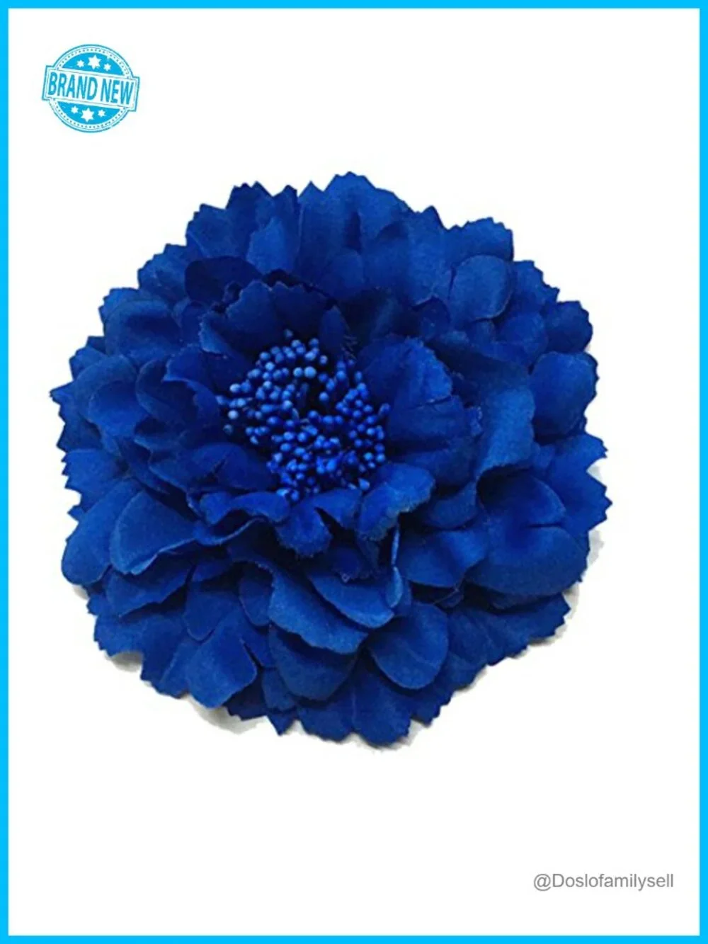 Handmade Fabric Peony Flower Hair Clip Brooch Dual Use Pin Backing